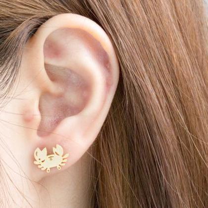 Crab Star Fish Earrings ( Gold )