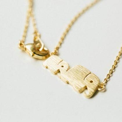 Mother Baby Elephant Necklace