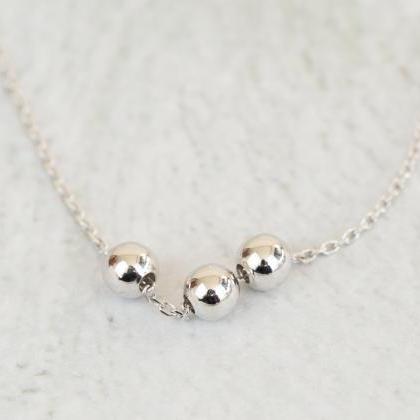 925 3 Ball Necklace
