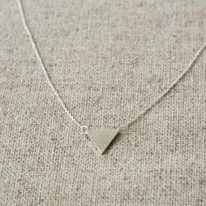 925lat Triangle Side Hole Necklace
