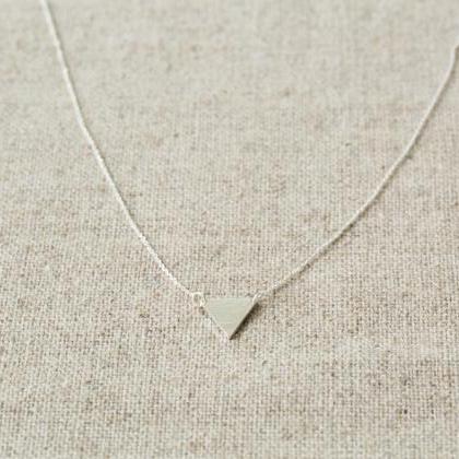 925lat Triangle Side Hole Necklace