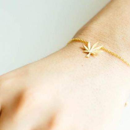 Marijuana Leaf Bracelet