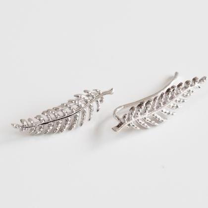 Myrsinaleaf Oak Earrings