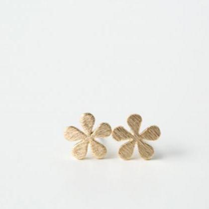 5 Flat Petals Flower Earrings
