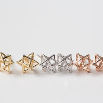 Diamond Shape Line Earrings