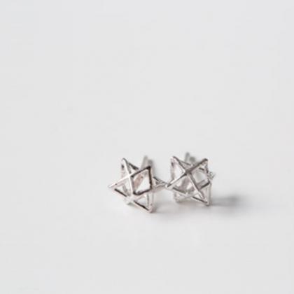Diamond Shape Line Earrings