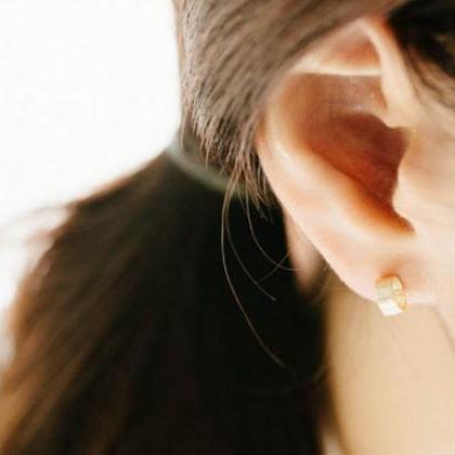 Mini Hole Tube Earrings