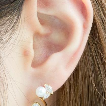 Pearl Twist Petal Earrings