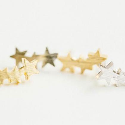 3 Star Stud Earrings