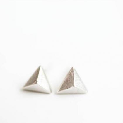 Round 3 Dimensional Triangle Earrings