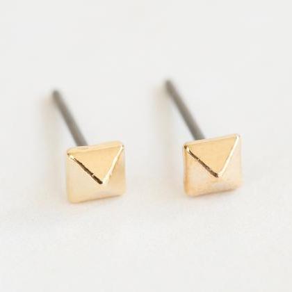 Mini Square Cone Earrings