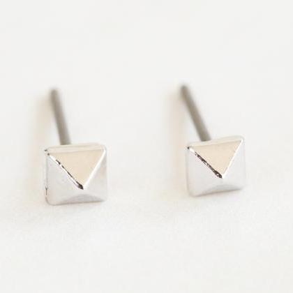 Mini Square Cone Earrings
