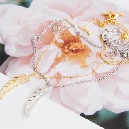 Feather Cubic Necklace
