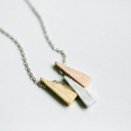 3 Color 3 Triangle Necklace