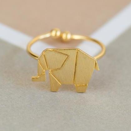 Paper Elephant Flat Ring