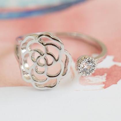 Cz Roseflower Ring