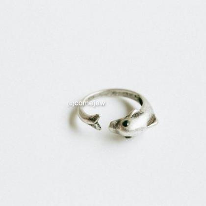 Vintage Style Dolphin Adjustable Ring