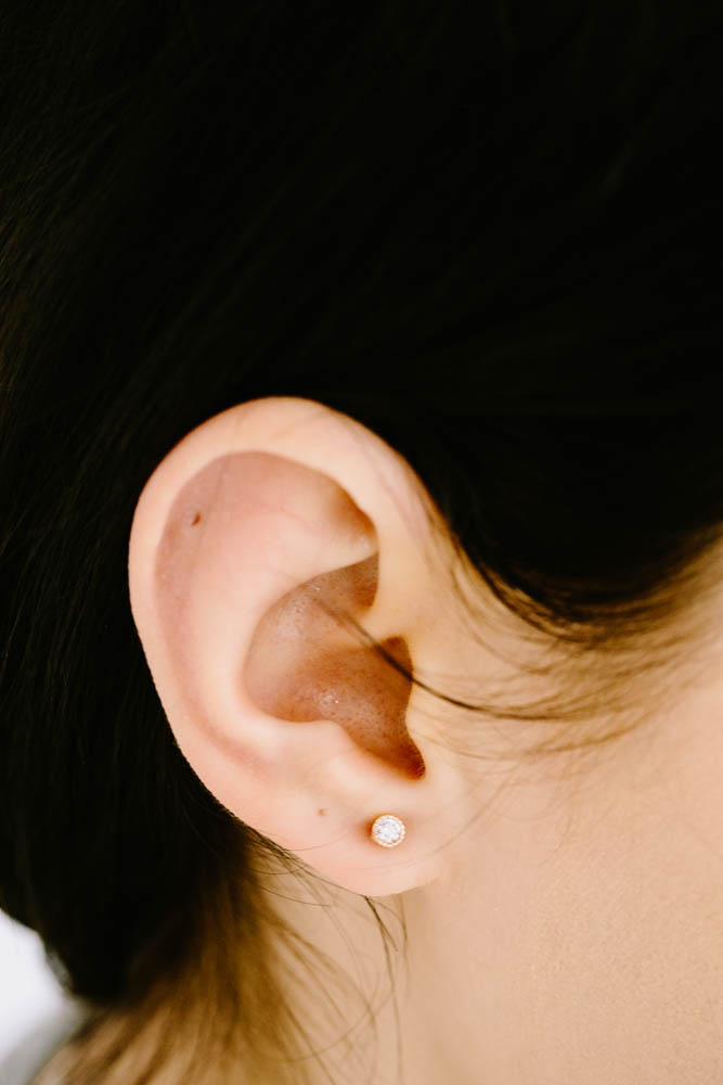 5mm Circle Cz Ball Piercing Silver