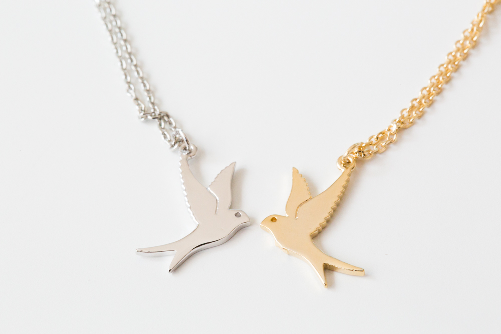 Smooth Flying Bird Necklace