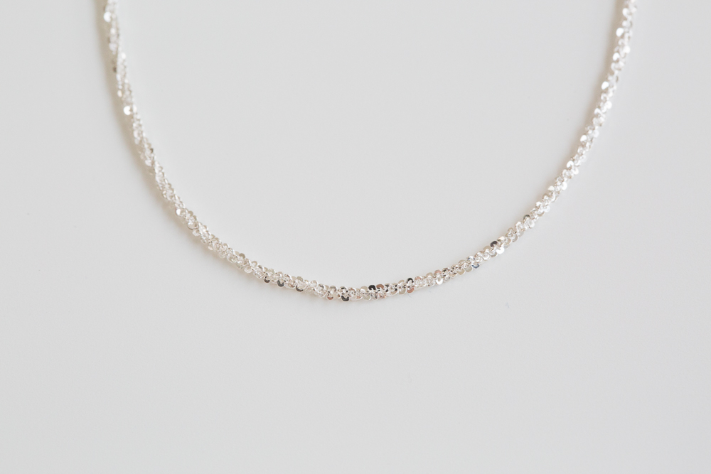 925 1mm Thick Shiny Line Necklace