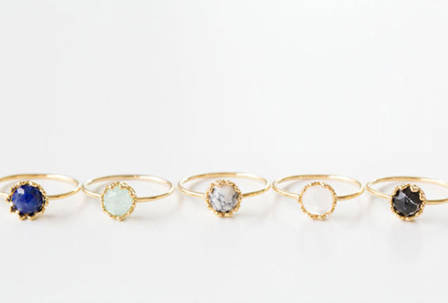 Crown Gemstone Bracelet Ring