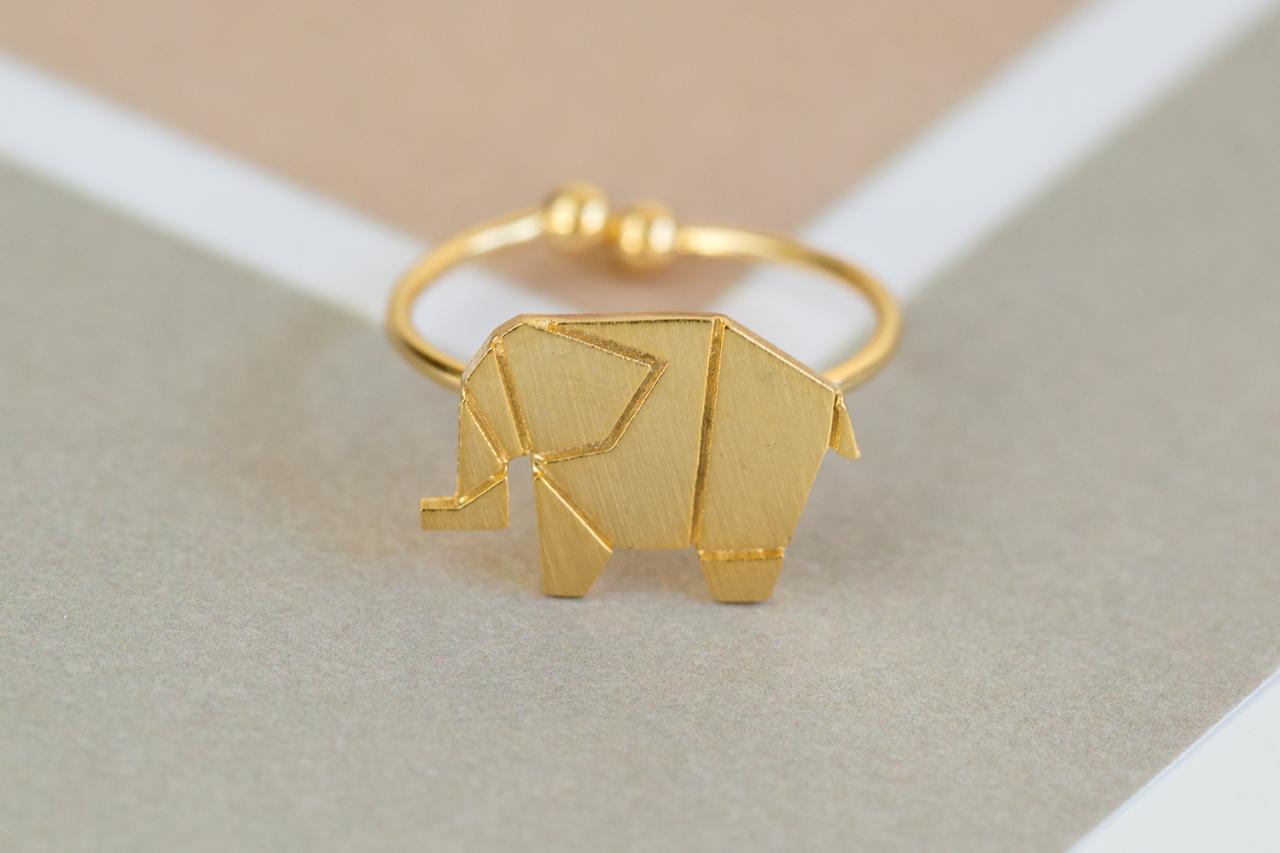 Paper Elephant Flat Ring