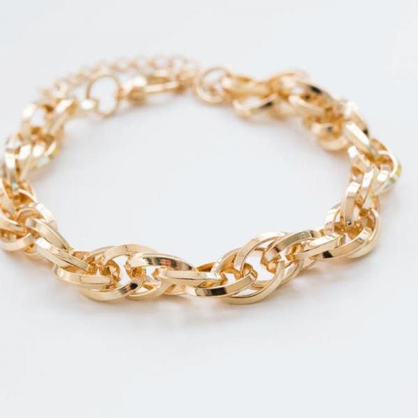 Thick Chain Bracelet ( Gold ) on Luulla