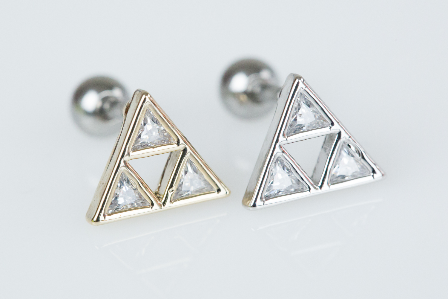 3 Triangle Cz Triangle Piercing ( Silver ) on Luulla
