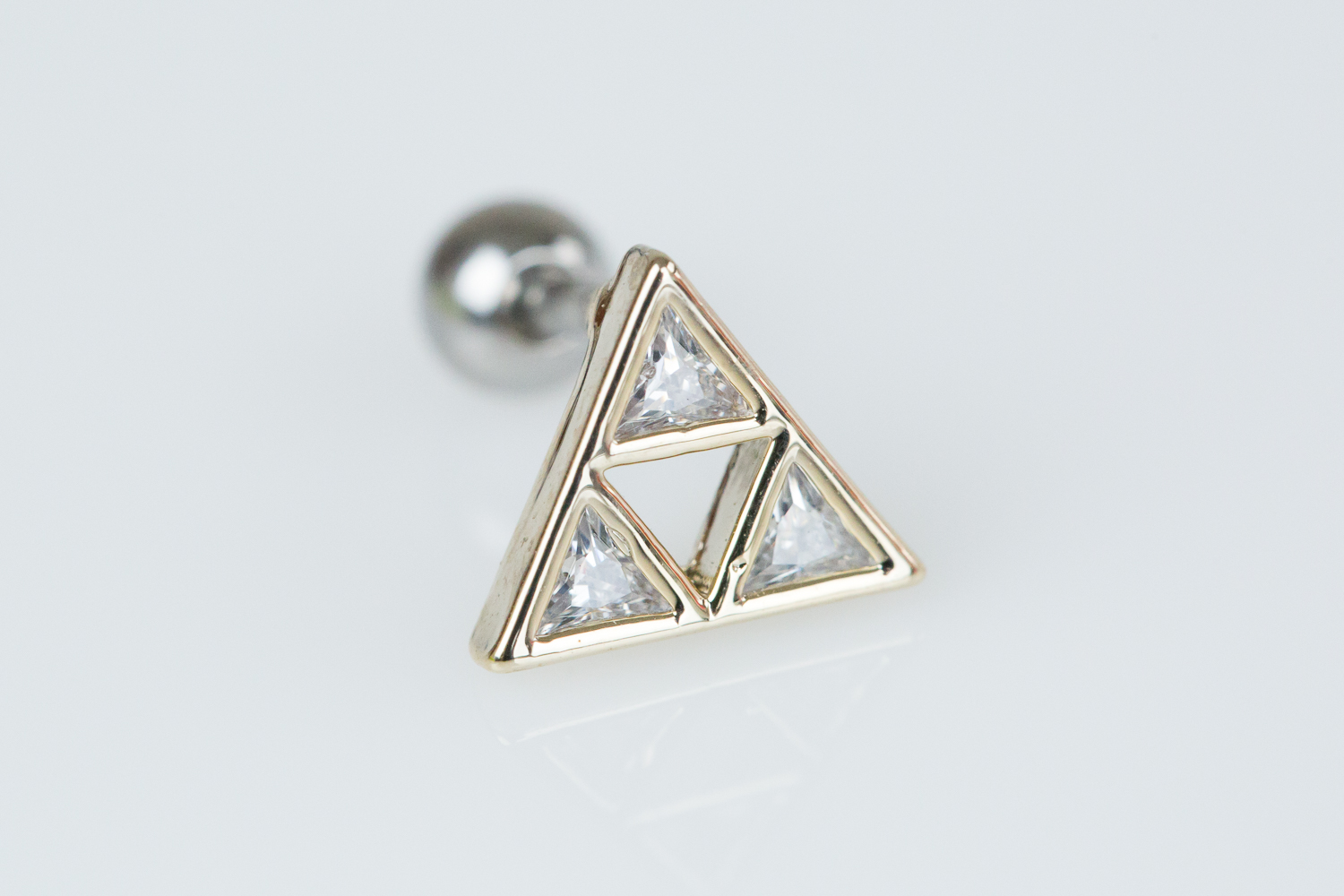 3 Triangle Cz Triangle Piercing ( Silver ) on Luulla